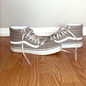 Gray High top Vans sneakers Womens Size 8